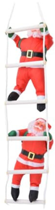 ABOOFAN Decorazione Di Babbo Natale Con Scala Da Arrampicata 40 Cm Ornamento Natalizio Bambola Appesa Per Albero Di Natale