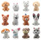 Luckious Realistic Plastic Puppy Figurines - 12 Miniature Dog Figures, Mini Puppy Ornaments - Can Be Used as Dog Cake Decoration