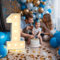 3FT Light Up Numbers Birthday Decorations for Girl Boy: Big Cardboard Number 1 for 1st 21st Wedding Anniversary Party Decor Baby Shower, Large Marquee Numbers Birthday Balloons Arch Kit Mosaic Pre-cut