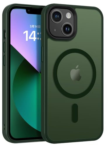 BENTOBEN for iPhone 13 mini Case Magnetic [Compatible with Magsafe],Phone Case for iPhone 13 mini, Translucent Matte Back Slim Soft TPU Shockproof Women Men Protective Cover for iPhone 13 mini,Green