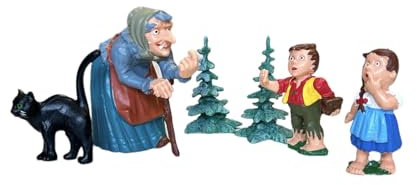 Sparfroh Hexe Hänsel Gretel 2 Bäume Märchenset Figuren