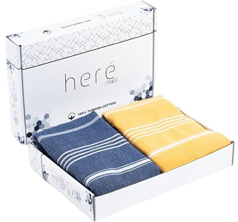 Heré Mood Strandtuch Hamamtuch Saunahandtuch Set - 1er & 2er Pack 100% Baumwolle - Hochwertiges Badetuch und Duschtuch - Picknickdecke, Extra Leicht