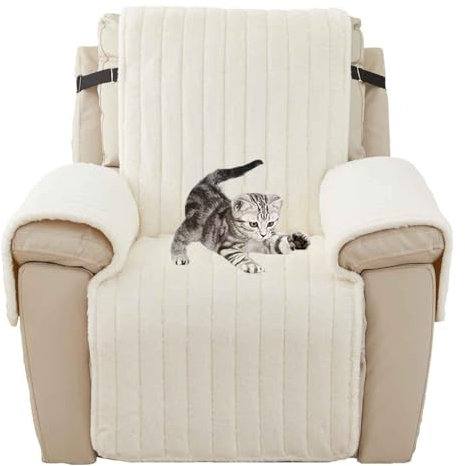 HLTQL Sesselschoner Für Relaxsessel rutschfest 50cm 200cm, rutschfest Sesselschoner Mit Armlehnen Fernsehsessel, Waschbar Sesselüberwurf Sesselbezug Fernsehsessel Bezug Hochlehner(A)