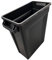 Chabrias Ltd 60 Litre Slim Bin Recycling Container, Space Saving Design, Rectangular for Home, Office, Kitchen – Commercial Product Vented Slim Waste Receptacle Bin (1, Black)