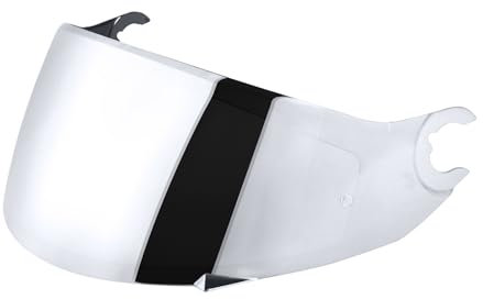 Helmvisier für Shark D Skwal D-Skwal 2 Spartan,Motorradhelm Visier,Motorrad Windschutz Helm Objektiv Visier,Integralhelm Visier UV-Beständig,Motorradhelm Visier Ersatz (Chrom Silber)