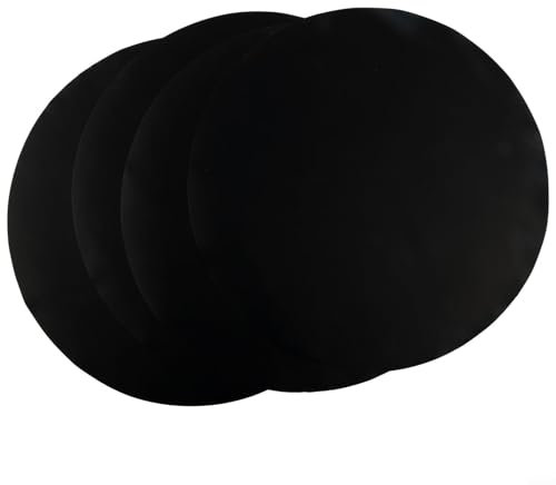 Juego de 4 alfombrillas para parrilla de barbacoa, redondas, cuadradas, antiadherentes, para hornear en horno de gas y parrillas eléctricas, reutilizables (redondas)