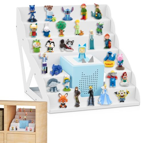 DUDSOEHO for Tonie Shelf Magnetic, Tonies Storage for Tonie Figures, 30-50 Characters and Toniebox for Girls and Boys in White
