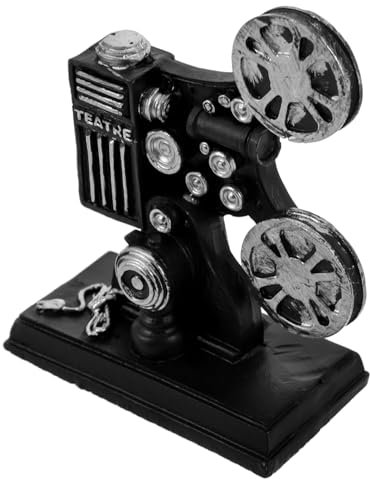 Vaguelly Vintage Movie Projector Statue Resin Mini for Theater Room Retro Home Decor Figurine