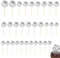 30 Pcs Disco Ball Cupcake Toppers, 70s Disco Ball Cake Decorations with Stick, Retro Mini Disco Ball Picks, Disco Themed Party Supplies for Birthday Decor(Silver)