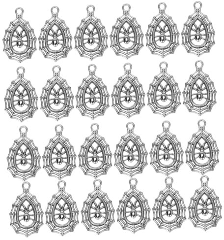 DIYEAH Halloween-charms Zur Schmuckherstellung 30 Stück Handgefertigter Spinnennetz- Aus Metall Zum Basteln