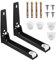 2 Piezas Soporte Microondas Pared, Soporte para Microondas Plegable Extensible de Acero Inoxidable para Colgar Microonda Hornos Cocina(Negro)