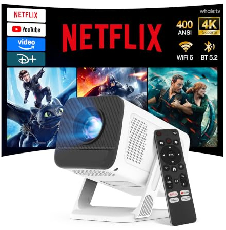 [Compatible con Netflix] Mini Proyector Android 13 - WiFi 6, Bluetooth 5.4