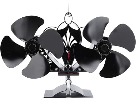 YWBL-WH 8 Klingen Holzherd Ventilator Aluminium Kamin Fan Tragbarer Power Fan für Pellet öfen Camping Picknicks