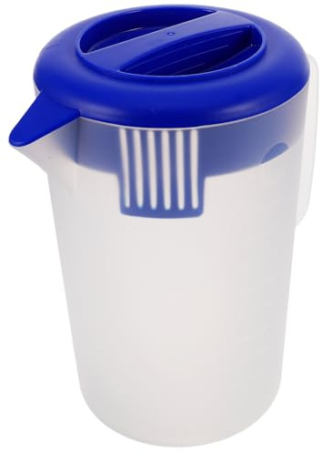 SHINEOFI Pichet Plastique avec Couvercle Pichet à Eau Givré avec Graduation Large Ouverture pour Jus Thé Boissons Froides pour Maison et Restaurant