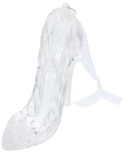 VERDANVERSE Transparenter High Heel Schuh Anhänger aus Acryl Farbiger Weihnachtsbaumschmuck mit Aufhängung für Wohn und Festtagsdeko