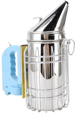 RASTKY Fumoir électrique pour Ruche en Acier Inoxydable, Grande Chambre à, pour Apiculteur, Outil Essentiel pour Repousser les Abeilles, Batterie au Lithium 3500 MAh, 1 unité