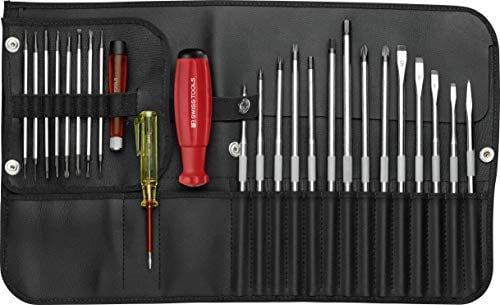 PB Swiss Tools Universal Werkzeug-Set PB 8515 | 100% Swiss Made | Torx/Sechskant/Kreuz/Pozidriv/Ahle Wechselklingen, Spannungsprüfer, 2 Griffe