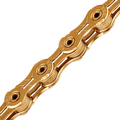 KMC X10SL 10 Speed 116 Links Chain (Gold) | Compatible with Shimano, SRAM, and Campagnolo 10-speed chains for MTB, road, gravel, and cyclocross riding