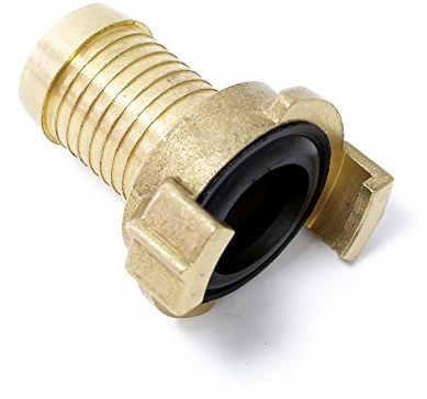 Wiltec Embout de tuyau en laiton avec griffes - 540 x 570 x 440 mm - Connecteur de raccord rapide - Filetage mâle DN25 (1) - pour Tuyau d’eau d’arrosage