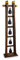 livasia Asiatisches Glockenspiel mit 5 Glocken Bronze Teakholzständer (Handarbeit)