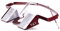 YY Vertical - Lunettes d'assurage pour l'escalade - Classic Red Monture Aluminium Flexible - Prismes de Haute qualité