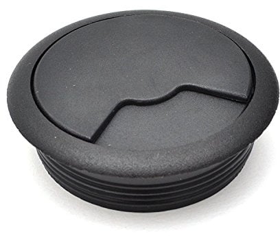 60mm Black PC Computer Desk Plastic Grommet Table Cable Tidy Wire Hole Cover … (1 x)