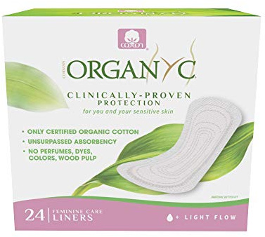 ORGANYC Hypoallergen, 100% Bio-Baumwolle, Panty Liners, 24-fädig, 2 Stück