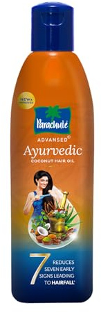 Parachute Ayurvedic Hair Oil - 190 ml Controls Hair Fall & Grows Hair Longer by Parachute