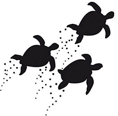 Fenstertattoo No.CA34 Turtle Shoal Schildkröten Meer Ozean Fische Korallen | Glasdekorfolie selbstklebend Milchglasfolie 5 Farben Fensterfolie Klebefolie Glasdekorfolie Sichtschutz Blickschutz Milchglas Fenster Bad Farbe: Offshore Blue; Größe: 95cm x 95cm