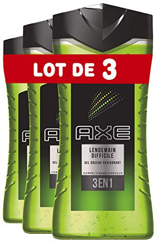 AXE Gel Douche 3en1 Lendemain Difficile, Boost d'énergie, Parfum aux agrumes, 250ml - Lot de 3