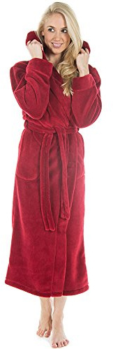 CelinaTex XS-XXXL Bademantel Kapuze zweifarbig kurz seitliche Eingrifftaschen Damen Sherpa Kuschelfleece Morgenmantel, Sauna, Spa, Pool, Bad, flauschig und komfortabel - OEKO-TEX Kos