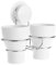 Gearmax PP + ABS + Acier INOX 200Cu3 Support Mural Porte 2 Gobelets Brosse à Dents Ventouse Suspendu Le Mur pour Toilettes Salle Bain