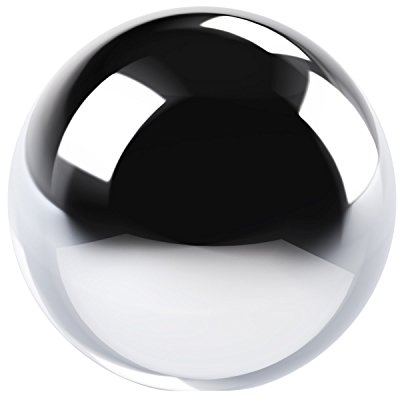 Bola, canica, pelota, globo decorativo de cerámica, 15 cm, color plata