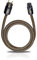Oehlbach XXL Powercord - High End Stromkabel - HPOCC Netzkabel mit 4mm² Innenleiterquerschnitt & 2-Fach Schirmung, VDE geprüft - Steckertyp C15 (Schuko) auf CEE7/7-75cm, sepiabraun