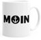 Kaffee-Tasse Moin mit Anker Frühstückstasse einfarbig MoonWorks® weiß unisize
