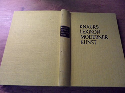 Knaurs Lexikon Moderner Kunst.