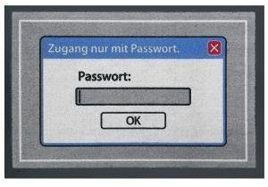 Fussmatte Zugang nur mit Passwort Fu?matte Schmutzmatte T?rabstreifer T?rmatte Fu?abstreifer Fussabtreter