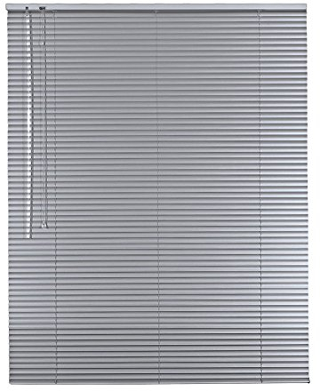 Original Easy-Shadow Aluminium Jalousie Jalousette Breite 100 x 180 cm Höhe in Farbe silber - Bedienseite links - Fensterjalousie Jalousien Alu-Jalousien Alu-Jalousetten Fenster Rollo Lamellenbreite 25 mm Lamellen / Maßanfertigung