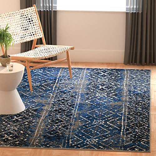 SAFAVIEH Adirondack Collection Accent Rug - 3' x 5', Silver & Multi, Moroccan Boho Distressed Design, Non-Shedding & Easy Care, Ideal for High Traffic Areas in Entryway, Living Room, Bedroom (ADR111G)