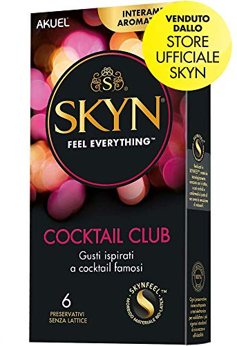Skyn Feel Everything, Cocktail Club, 6 Preservativi Aromatizzati senza Lattice