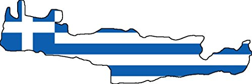 Werbetechnik Sotirios Papoutsis Auto Aufkleber Kreta Insel Griechenland Sticker Konturgeschnitten (ca 11 cm)