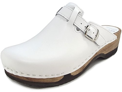 Waltl 1608 1608 Herren Holzclogs, weiß, Gr. 45