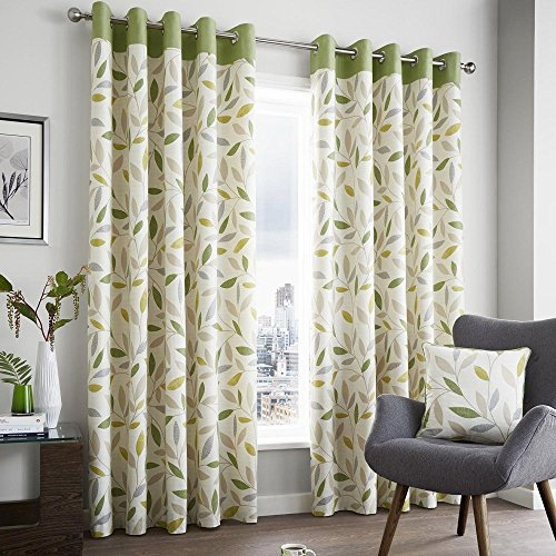 Fusion - Beechwood - Curtains, 168 x 137cm, Green