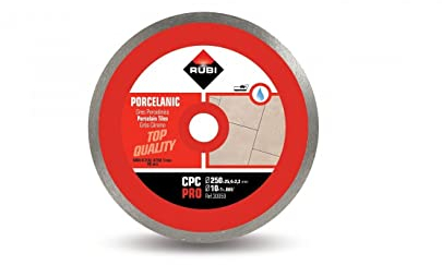 RUBI | Diamond Blade to Cut Fine Porcelain Tiles with Thicknesses of Less Than 25 mm | Recommended for Mitre Cutting | 250 mm | CPC 250 PRO