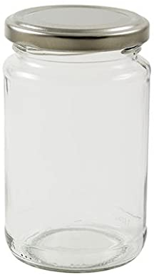 24 x 1 lb Jam Jars (370 mls.) with a choice of seven coloured lids (silver)
