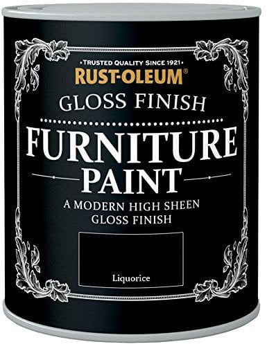 Rust-Oleum Gloss Finish Furniture Paint Liquorice 125ml
