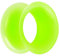 Piersando Flesh Tunnel Ohr Plug Piercing Ohrpiercing Double Flared Flexibel Silikon Dünner Rand 12mm Grün
