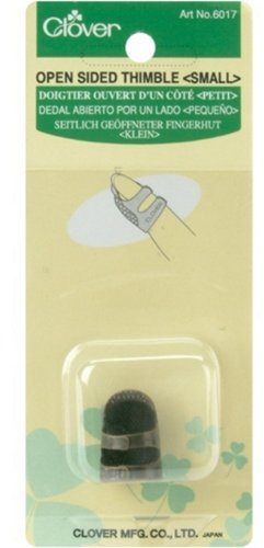 Clover Open Sided Thimble: Small, brass, 1, Gold/Black