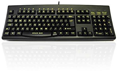 Accuratus 260 HiVis - USB Full Size High Visibility Keyboard