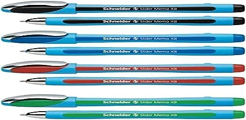Schneider 150201 Slider Memo XB Kugelschreiber (mit Kappe, Strichstärke: XB) schwarz, 1 Stück